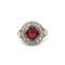 Bague 52 Bague en or jaune sertie d’un grenat et de diamants 58 Facettes 1090