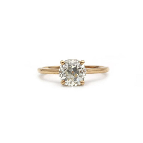 Bague 52 Solitaire - Bague en or rose 750‰ et diamant coussin 1,56 ct 58 Facettes 1038