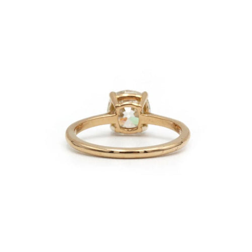 Bague 52 Solitaire - Bague en or rose 750‰ et diamant coussin 1,56 ct 58 Facettes 1038
