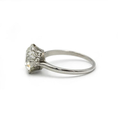 Bague 50 Solitaire Art déco - Bague en platine et diamant taille ancienne 58 Facettes 1044