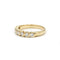 Bague 55 Demi-alliance torsadée en or jaune 750‰ et diamants 58 Facettes 1068