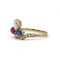 Bague 50 Bague duchesse XIXe siècle en or jaune, diamants, rubis et saphir 58 Facettes 1193
