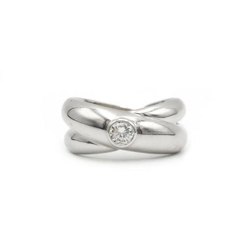 Bague 60 Bague en or blanc 750 sertie d’un diamant taille brillant 0,47 ct 58 Facettes 1076