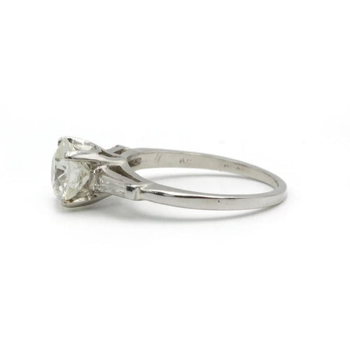 Bague 53 Solitaire - Bague en platine 950 sertie de diamants 58 Facettes 1039