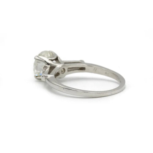 Bague 53 Solitaire - Bague en platine 950 sertie de diamants 58 Facettes 1039