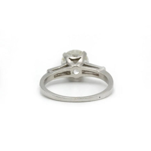 Bague 53 Solitaire - Bague en platine 950 sertie de diamants 58 Facettes 1039