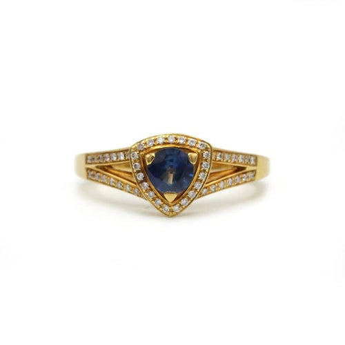 Bague 56 Mauboussin Rêve et Amour - Bague en or jaune 750 sertie saphir et diamants 58 Facettes 1091