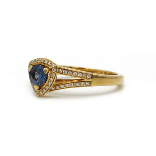 Bague 56 Mauboussin Rêve et Amour - Bague en or jaune 750 sertie saphir et diamants 58 Facettes 1091