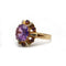 Bague 53 Bague en or jaune et blanc 750‰ sertie d’améthystes 58 Facettes 1085