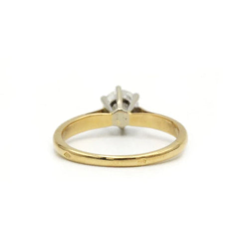 Bague 49 Solitaire - Bague en or jaune 750‰ et diamant 0,50 ct 58 Facettes 1096
