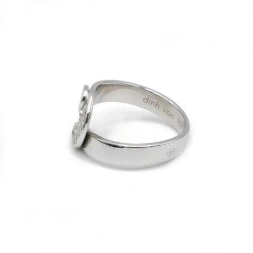 Bague 57 Dinh Van Double Sens - Bague en or blanc et diamants 58 Facettes 1095