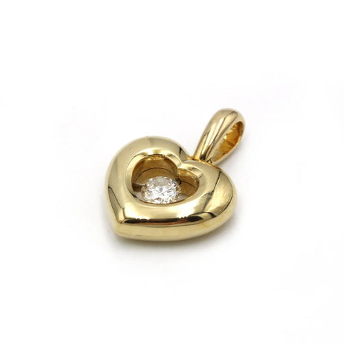 Pendentif Pendentif cœur en or jaune 750‰ et diamant 58 Facettes 1116