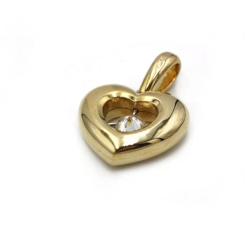 Pendentif Pendentif cœur en or jaune 750‰ et diamant 58 Facettes 1116