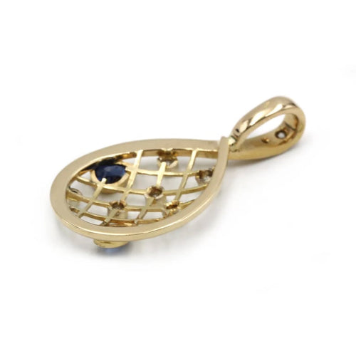 Pendentif Pendentif en or jaune 750‰ saphirs et diamants 58 Facettes 1111