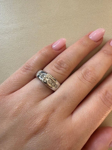Bague 51 Bague en or blanc 750‰ sertie de diamants 58 Facettes 1093