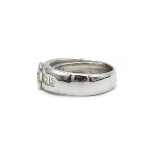 Bague 51 Bague en or blanc 750‰ sertie de diamants 58 Facettes 1093
