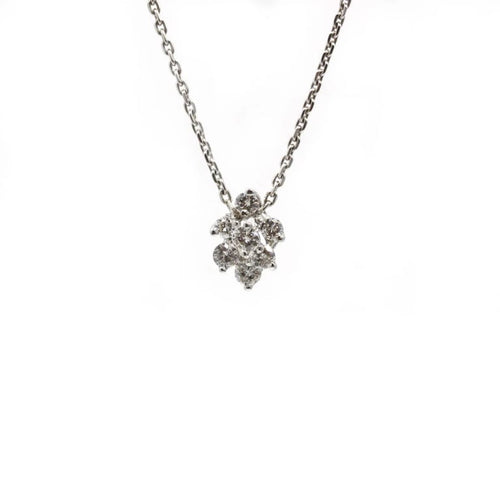 Collier Collier en or blanc 750‰ et diamants 58 Facettes 1108