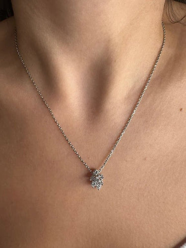 Collier Collier en or blanc 750‰ et diamants 58 Facettes 1108