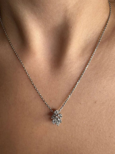 Collier Collier en or blanc 750‰ et diamants 58 Facettes 1108