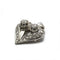 Pendentif Pendentif cœur en or blanc et diamants 58 Facettes 1129