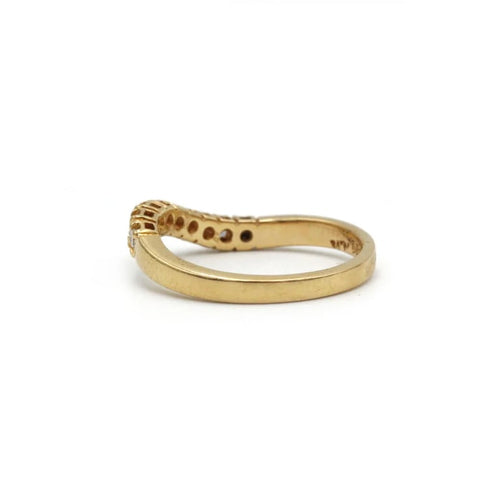 Bague 49 Demi-alliance - Bague en or jaune 750‰ et diamants 58 Facettes 1124