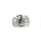 Bague 54 Bague en or blanc 750‰ avec saphirs et diamants 58 Facettes 1143