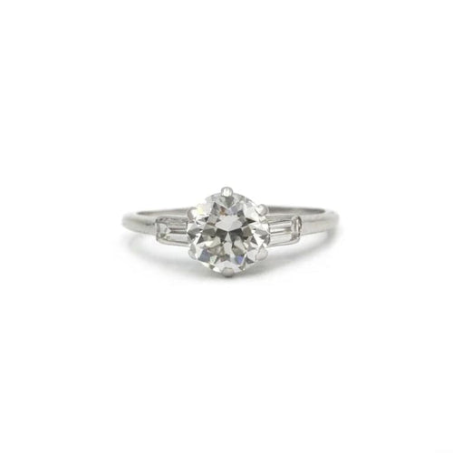 Bague 52 Bague solitaire en or blanc 750‰ et diamants 58 Facettes 1135