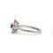 Bague 54 Marguerite - Bague en or blanc 750‰, rubis et diamants 58 Facettes 1133
