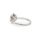 Bague 54 Marguerite - Bague en or blanc 750‰, rubis et diamants 58 Facettes 1133