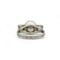 Bague 52 Bague Art déco en platine 950 sertie de diamants et perle 58 Facettes 1151