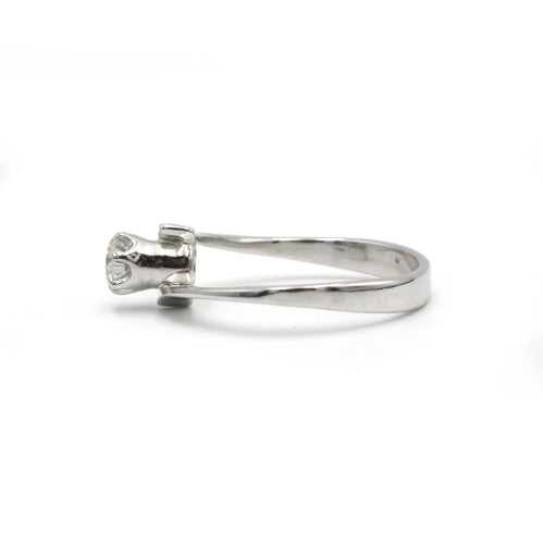 Bague 54 Solitaire - Bague en or blanc et diamant taille brillant 0,28 ct 58 Facettes 1147