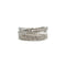 Bague 54 Bague en or blanc 750‰ pavée de diamants 58 Facettes 1149