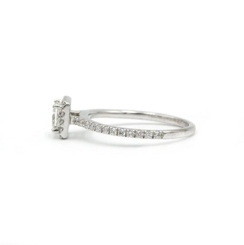 Bague 51 Bague en or blanc et diamants 58 Facettes 1146