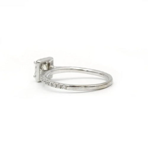 Bague 51 Bague en or blanc et diamants 58 Facettes 1146