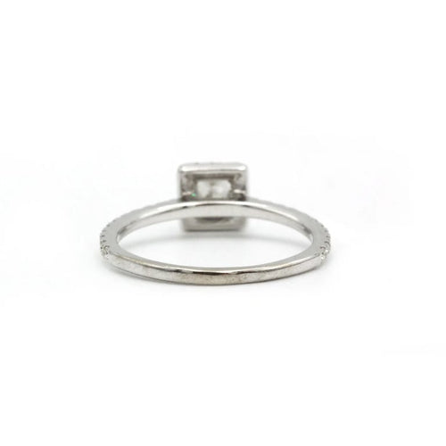 Bague 51 Bague en or blanc et diamants 58 Facettes 1146