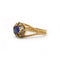Bague 57 Bague torsadée en or jaune avec saphir et diamants 58 Facettes 1164