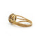 Bague 57 Bague torsadée en or jaune avec saphir et diamants 58 Facettes 1164