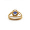 Bague 57 Bague torsadée en or jaune avec saphir et diamants 58 Facettes 1164