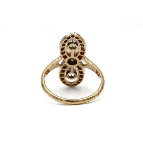 Bague 56 Bague XIXe siècle en or jaune 18 carats, perle et diamants 58 Facettes 1187