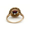 Bague 54 Bague en or jaune 750‰ avec grenat cabochon et perles 58 Facettes 1217
