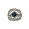 Bague 55 Bague dentelle en or blanc 750‰ avec saphir et diamants 58 Facettes 1189