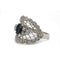 Bague 55 Bague dentelle en or blanc 750‰ avec saphir et diamants 58 Facettes 1189