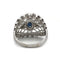 Bague 55 Bague dentelle en or blanc 750‰ avec saphir et diamants 58 Facettes 1189