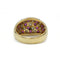 Bague 54 Bague bandeau en or jaune 750 avec diamants et rubis 58 Facettes 1240