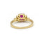 Bague 51 Bague en or 750‰ avec rubis synthétique et diamants 58 Facettes 1119