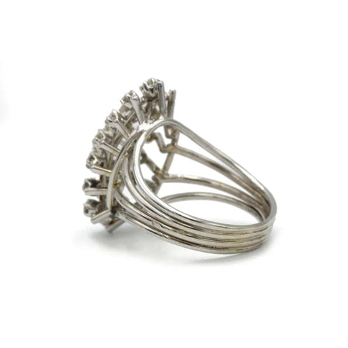 Bague 55 Bague en or blanc 18K et diamants, années 1950 58 Facettes 1059
