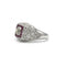 Bague 51 Bague Art déco des années 50 en platine, diamants et rubis calibrés 58 Facettes 1226