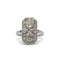 Bague 53 Art déco - Bague en platine avec diamants taille ancienne 58 Facettes 1229