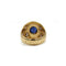 Bague 54 Bague années 1970 en or jaune 750, diamants et saphir 58 Facettes 1264