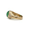 Bague 50 Bague en or jaune 750 avec diamants et émeraude colombienne cabochon 58 Facettes 1231
